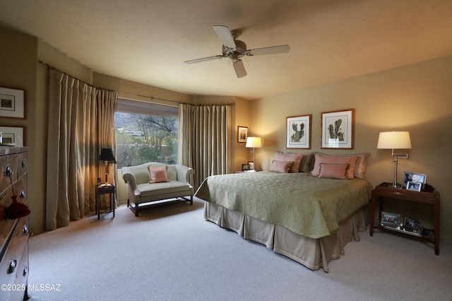 7020 N Chaparral Ave, Tucson, AZ 85718 - carpeted bedroom featuring a ceiling fan