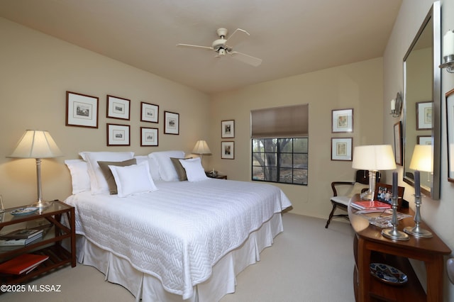 7020 N Chaparral Ave, Tucson, AZ 85718 - bedroom featuring carpet floors and a ceiling fan