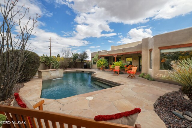7020 N Chaparral Ave, Tucson, AZ 85718 - view of pool featuring a patio and a fenced backyard