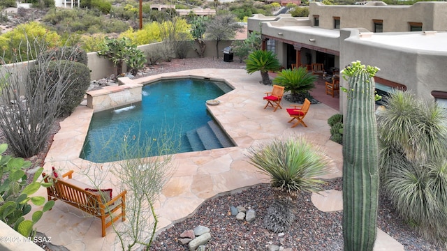 7020 N Chaparral Ave, Tucson, AZ 85718 - view of swimming pool with a patio and a fenced backyard