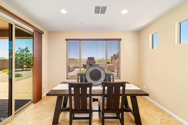 5950 S Hoptree Pl, Tucson, AZ 85747 - dining space featuring recessed lighting, baseboards, and light tile patterned floors
