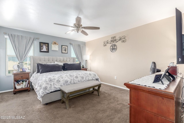14247 E Axle Dr, Vail, AZ 85641 - carpeted bedroom featuring multiple windows, baseboards, and a ceiling fan