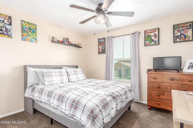 14247 E Axle Dr, Vail, AZ 85641 - carpeted bedroom featuring baseboards and a ceiling fan