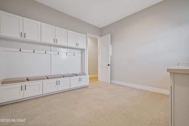 mudroom with baseboards