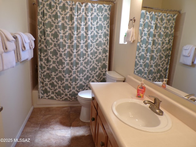 6655 N Canyon Crest Dr Unit 19201, Tucson, AZ 85750 - full bath with toilet, vanity, shower / tub combo, and baseboards