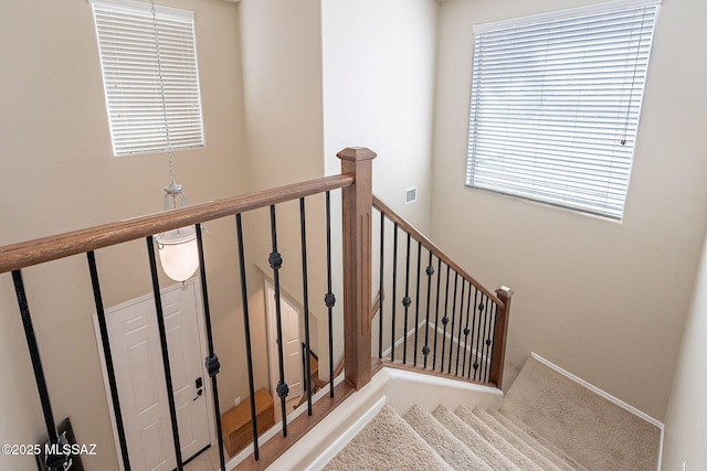 10487 S Cutting Horse Dr, Vail, AZ 85641 - stairs with carpet and baseboards