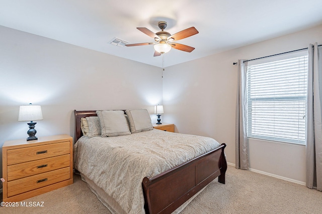 10487 S Cutting Horse Dr, Vail, AZ 85641 - bedroom featuring baseboards, light colored carpet, and ceiling fan