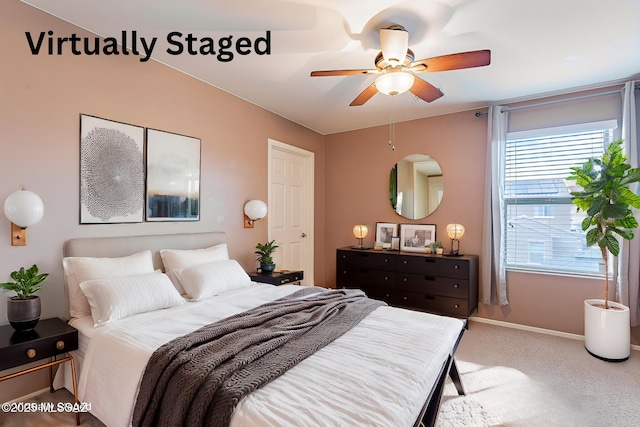 10487 S Cutting Horse Dr, Vail, AZ 85641 - bedroom with carpet floors, ceiling fan, and baseboards