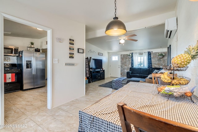 615 W 6th Ave, San Manuel, AZ 85631 - living room with a wall unit AC and ceiling fan