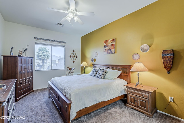 4043 S Golden Lynx Rd, Green Valley, AZ 85614 - carpeted bedroom with a ceiling fan