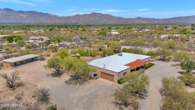 571 N Tanque Verde Loop Rd, Tucson, AZ 85748 - aerial view of property and surrounding area featuring a mountainous background