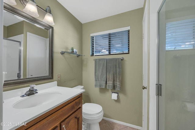 571 N Tanque Verde Loop Rd, Tucson, AZ 85748 - full bathroom featuring vanity, a shower stall, and tile patterned floors
