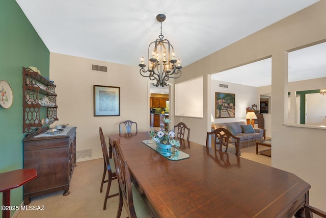 571 N Tanque Verde Loop Rd, Tucson, AZ 85748 - dining room with a chandelier and carpet flooring