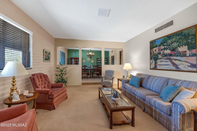 571 N Tanque Verde Loop Rd, Tucson, AZ 85748 - living room with a chandelier and carpet