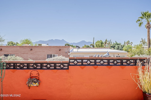 241 W Calle Mccleary, Green Valley, AZ 85614 - view of patio / terrace featuring a mountain view and fence
