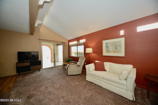 980 W Camino Sagasta, Green Valley, AZ 85622 - carpeted living room with lofted ceiling
