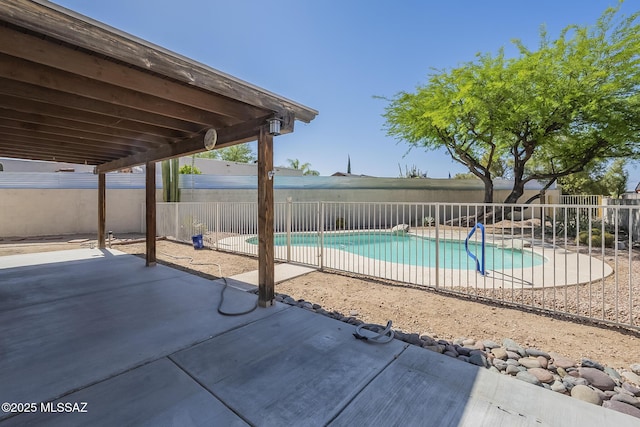 view of pool featuring a patio area