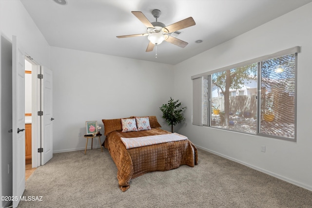 472 W Calle Sedillo, Sahuarita, AZ 85629 - bedroom with carpet flooring, baseboards, and a ceiling fan