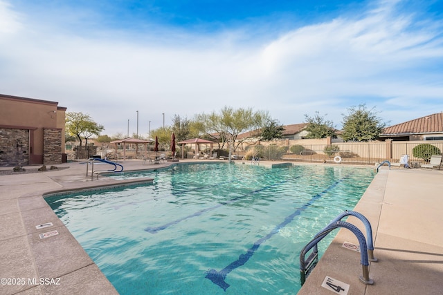 472 W Calle Sedillo, Sahuarita, AZ 85629 - community pool featuring a patio area, fence, and a gazebo