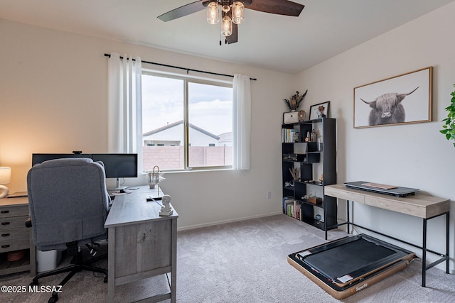 11267 S Weismann Dr, Vail, AZ 85641 - carpeted home office with ceiling fan and baseboards