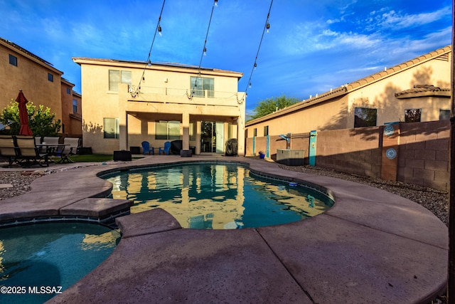 10676 S Miramar Canyon Pass, Vail, AZ 85641 - view of swimming pool with a patio area and a fenced backyard