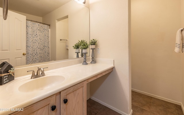 9664 E Paseo, San Rosendo, Tucson, AZ 85747 - full bathroom featuring tile patterned flooring, baseboards, and vanity
