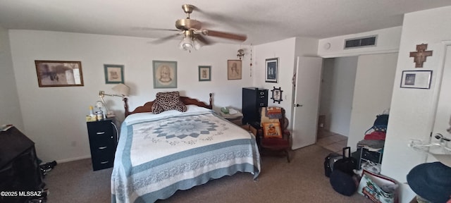 4081 N Hidden Cove Pl, Tucson, AZ 85749 - carpeted bedroom featuring a ceiling fan