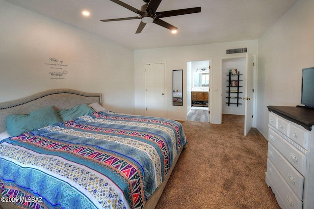 1981 N Terraza De La Cienega, Tucson, AZ 85715 - carpeted bedroom with a ceiling fan and recessed lighting