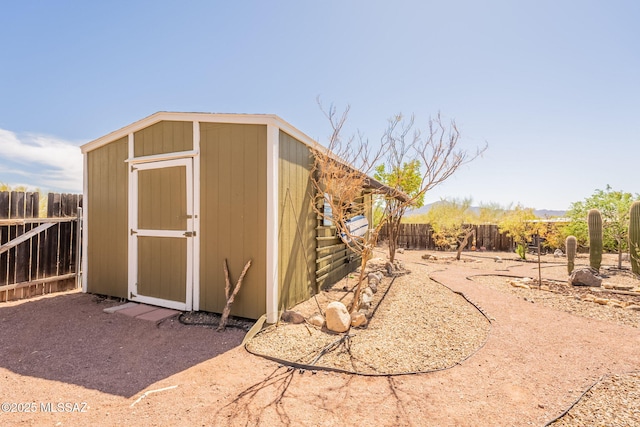 2621 W Rapallo Way, Tucson, AZ 85741 - view of shed featuring a fenced backyard