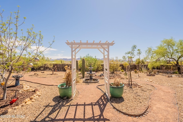 2621 W Rapallo Way, Tucson, AZ 85741 - fenced backyard with a pergola