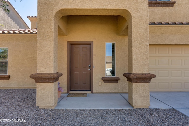 8045 S Red Sox Rd, Tucson, AZ 85756 - entrance to property featuring stucco siding and a tile roof