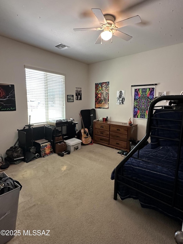 1027 E Madera Grove Ln, Sahuarita, AZ 85629 - bedroom featuring carpet and a ceiling fan