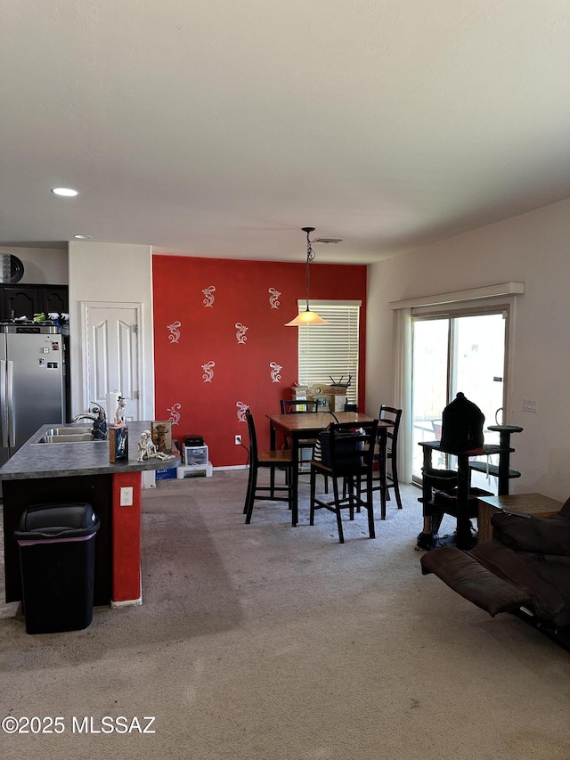 1027 E Madera Grove Ln, Sahuarita, AZ 85629 - dining space with light carpet