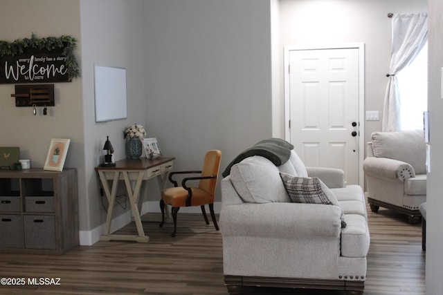 7747 S Lions Spring Way, Tucson, AZ 85747 - living area featuring wood finished floors and baseboards