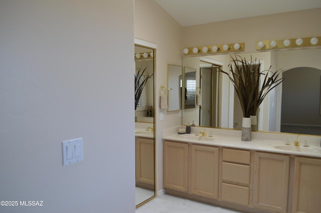 1645 E Ganymede Dr, Tucson, AZ 85737 - full bathroom featuring double vanity