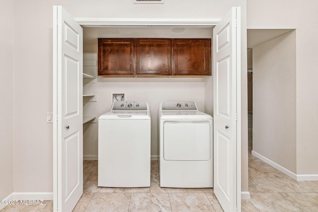 2742 S Via Del Bac, Green Valley, AZ 85622 - washroom featuring cabinet space, washing machine and dryer, and baseboards