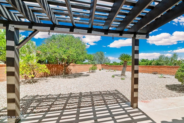 2742 S Via Del Bac, Green Valley, AZ 85622 - view of patio featuring a fenced backyard and a pergola