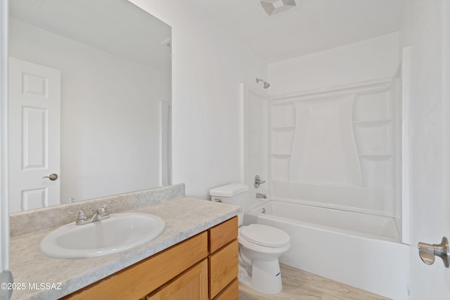1846 Gardenias Ct, Rio Rico, AZ 85648 - bathroom featuring toilet, vanity, and washtub / shower combination