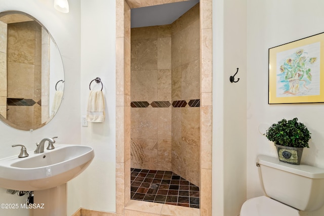545 E Thunderstorm Pl, Oro Valley, AZ 85755 - full bathroom featuring toilet and tiled shower