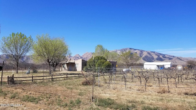 1203 N Cochise Stronghold Rd, Cochise, AZ 85606 - view of yard with fence, a mountain view, and a view of countryside