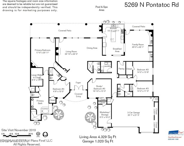 5269 N Pontatoc Rd, Tucson, AZ 85718 - floor plan / room layout