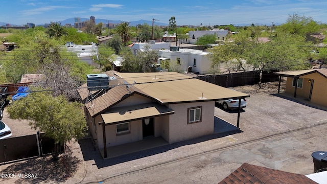 aerial perspective of suburban area