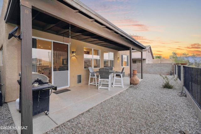 182 N Desert Park Pl, Tucson, AZ 85745 - fenced backyard with a patio and a grill
