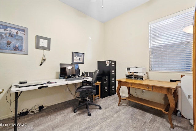 182 N Desert Park Pl, Tucson, AZ 85745 - office with wood finished floors and baseboards