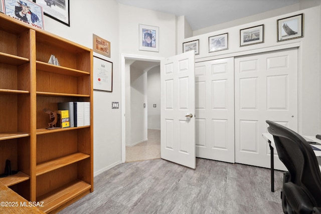 182 N Desert Park Pl, Tucson, AZ 85745 - office featuring wood finished floors and baseboards
