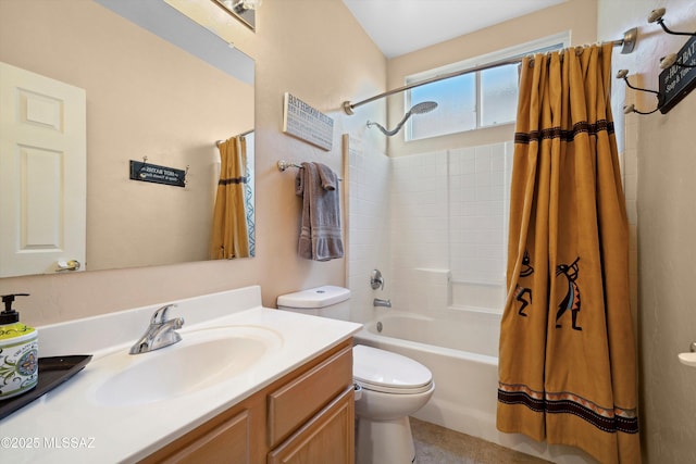 182 N Desert Park Pl, Tucson, AZ 85745 - bathroom with toilet, vanity, and shower / tub combo