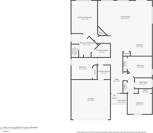 182 N Desert Park Pl, Tucson, AZ 85745 - property floor plan