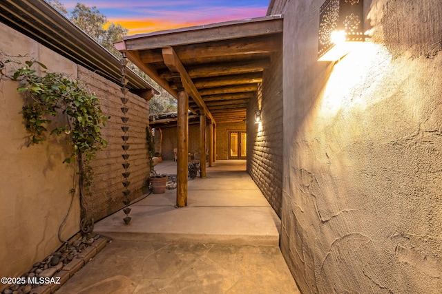 3008 E Placita Santa Lucia, Tucson, AZ 85716 - patio terrace at dusk featuring a patio area