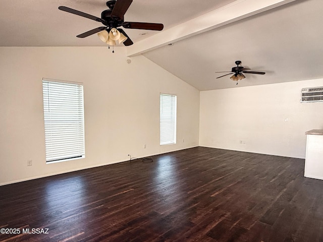 3700 S Serena Ln, Tucson, AZ 85730 - unfurnished living room featuring ceiling fan and dark wood finished floors