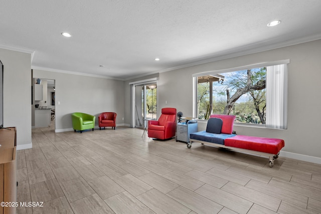 2282 W Rapallo Way, Tucson, AZ 85741 - sitting room with recessed lighting, crown molding, and baseboards